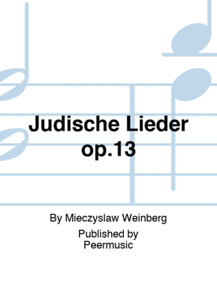 Book cover for Jüdische Lieder op.13