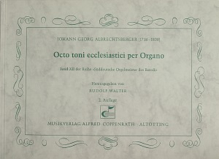 Book cover for Octo toni ecclesiastici per Organo