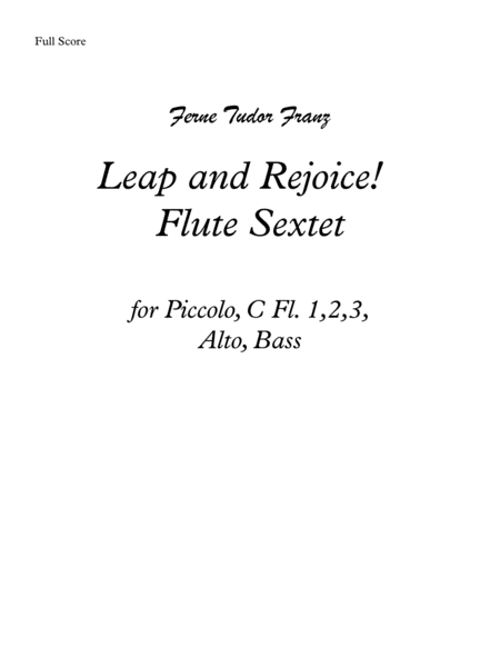 Leap & Rejoice! Celtic Flute Sextet image number null
