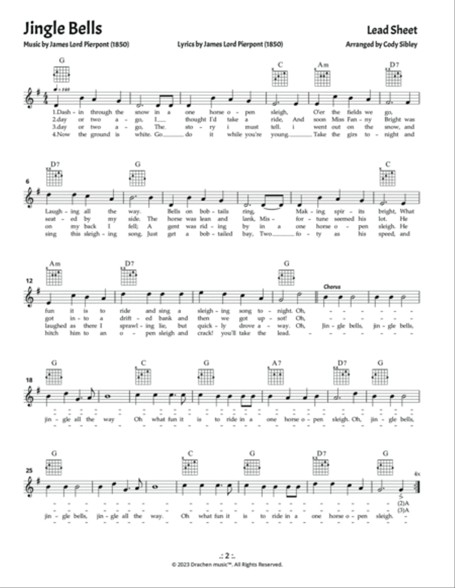 Jingle Bells Soprano Recorder scores gallery preview page 4