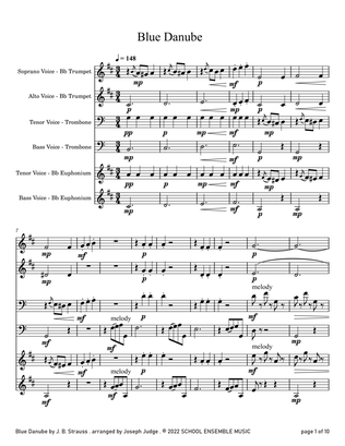 Blue Danube by Strauss for Brass Quartet in Schools