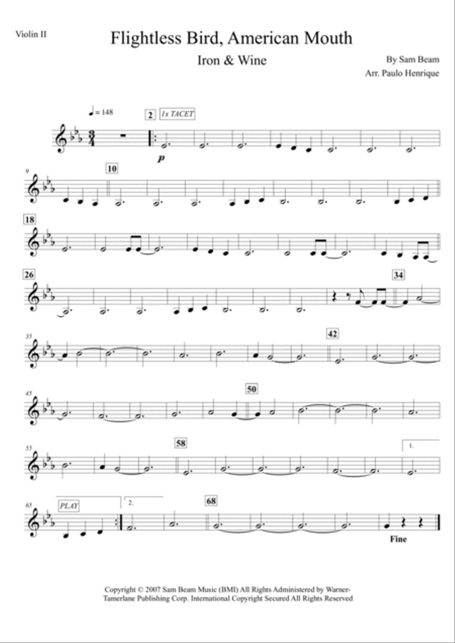 Flightless Bird, American Mouth Chamber Music scores gallery preview page 6