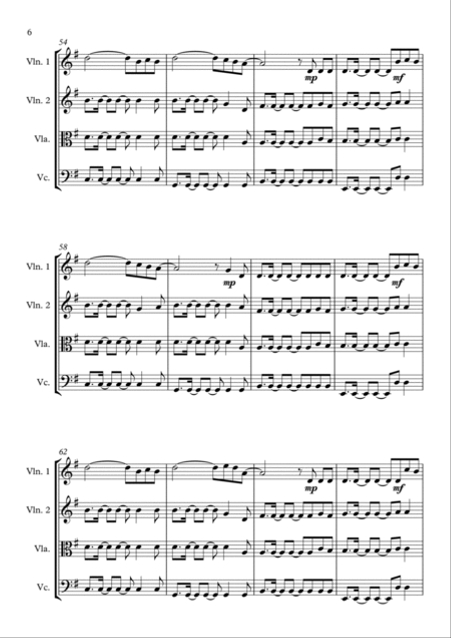 A Sky Full Of Stars A Sky Full Of Stars String Quartet scores gallery preview page 6