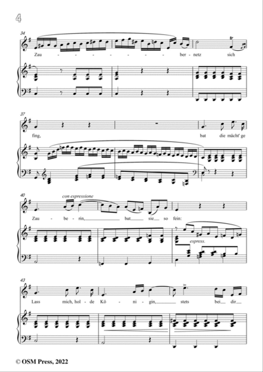 Loewe-Das Zaubernetz,in G Major,for Voice and Piano Voice Solo scores gallery preview page 6