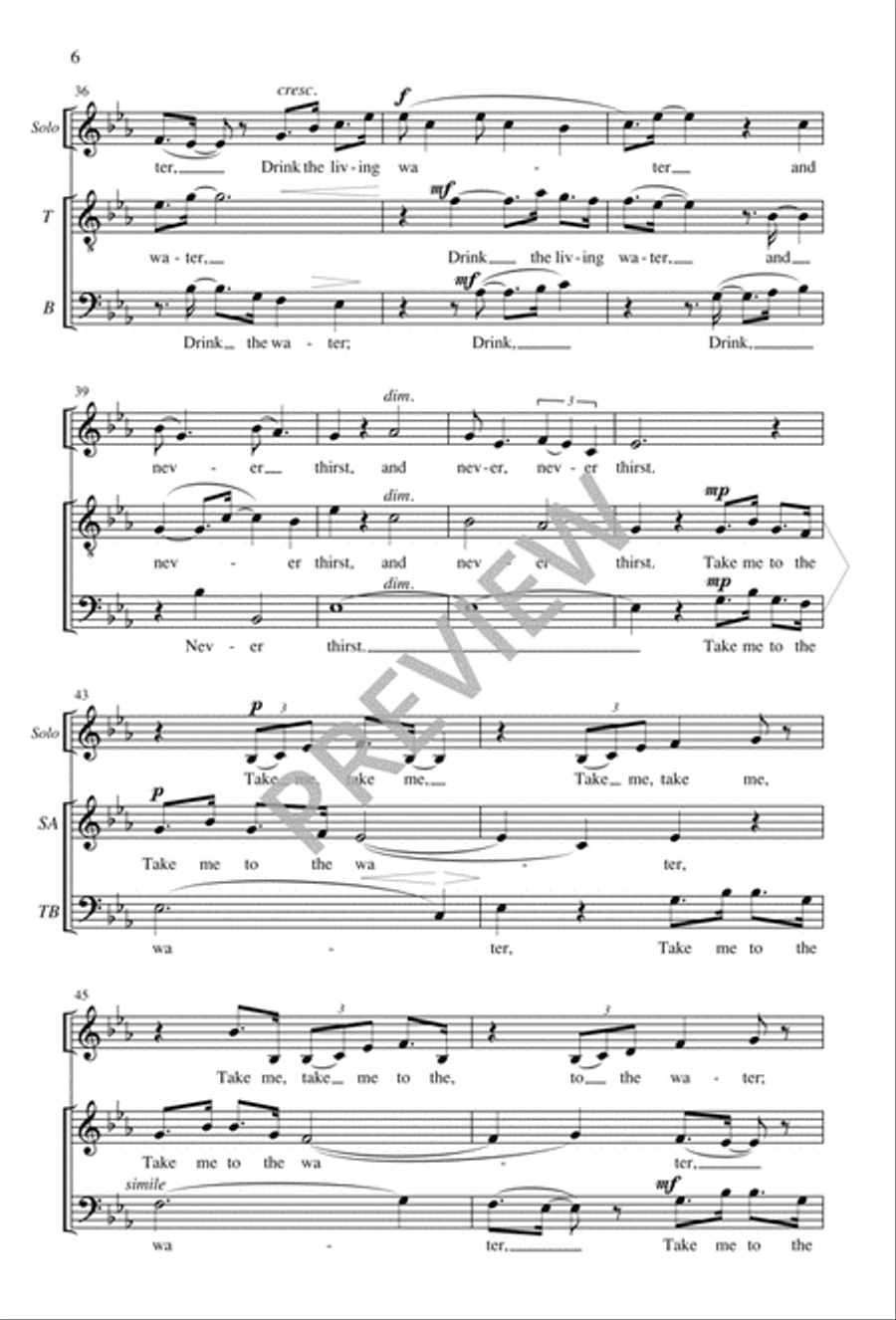 Take Me to the Water Choir scores gallery preview page 7