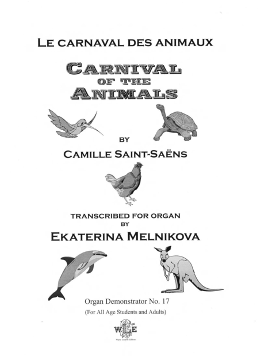 Carnival of the Animals Carnival of the Animals Organ scores gallery preview page 1