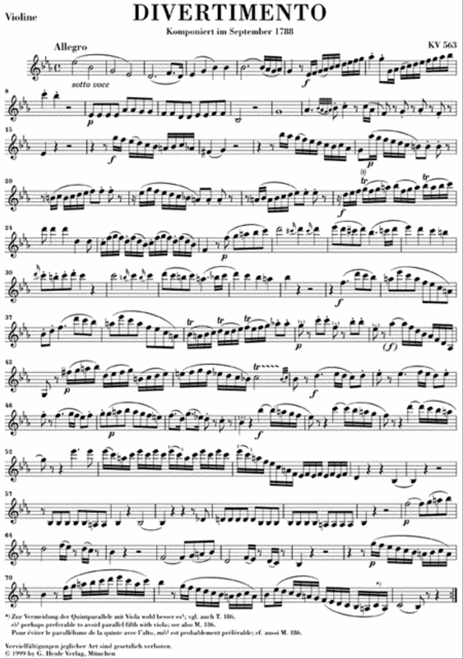 String Trio E Flat Major K.563 String Trio scores gallery preview page 2