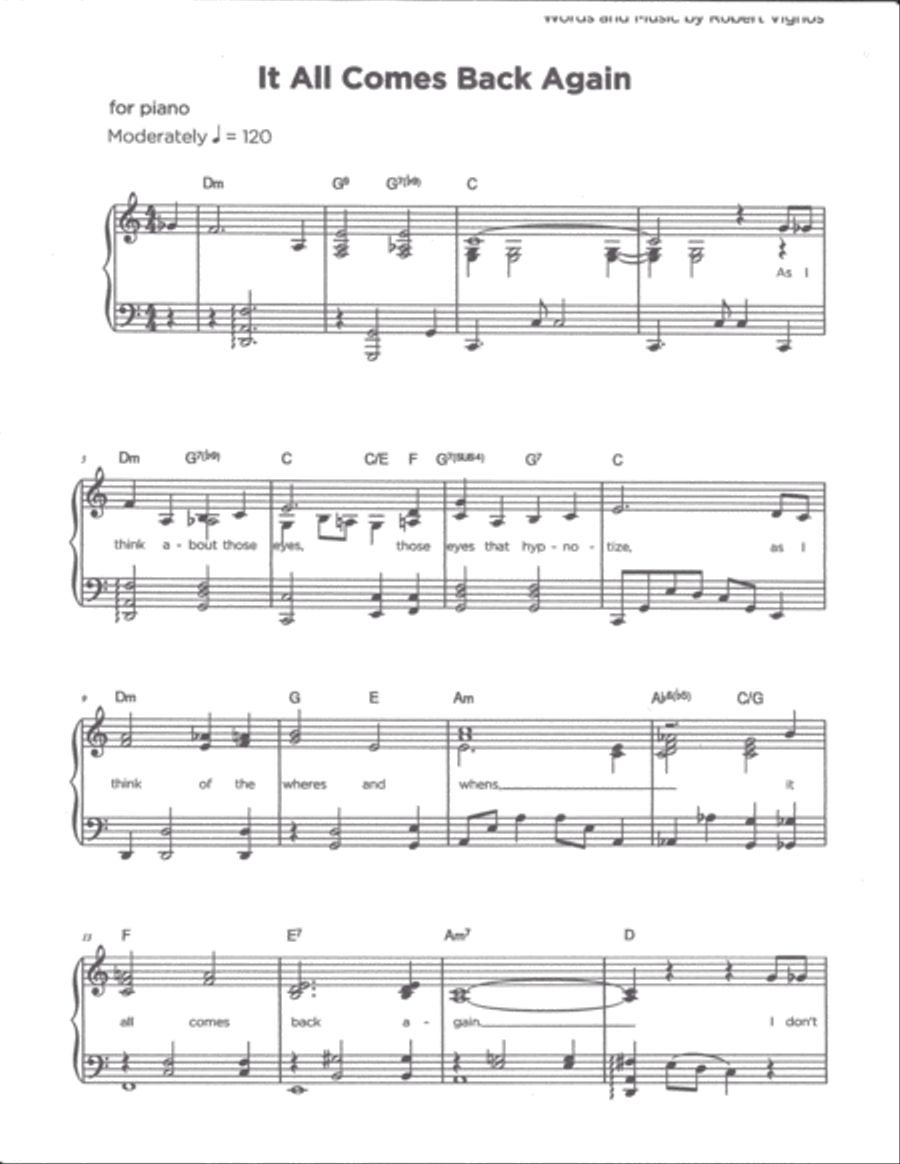 It All Comes Back Again Piano, Vocal, Guitar scores gallery preview page 1