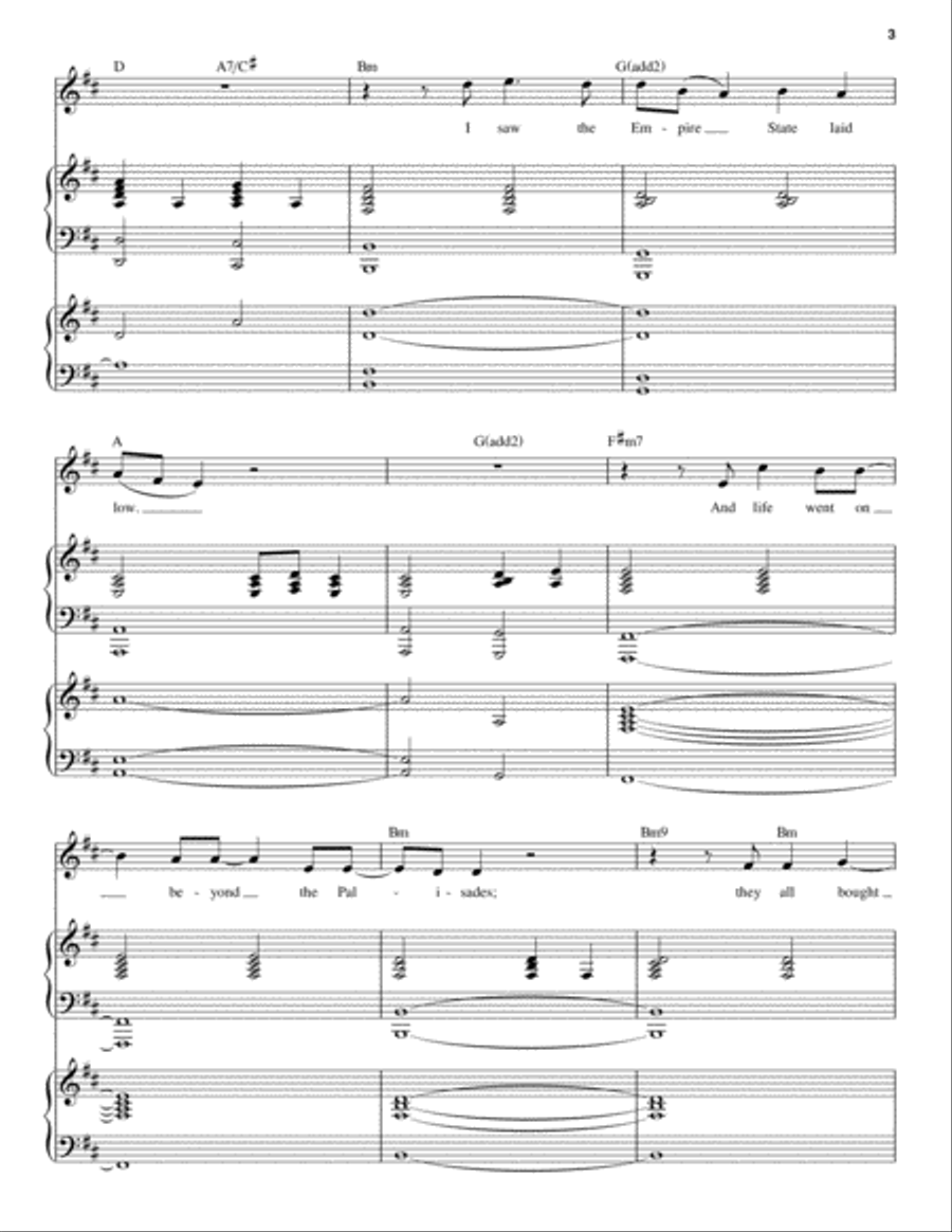 Miami 2017 (Seen The Lights Go Out On Broadway) Piano scores gallery preview page 3