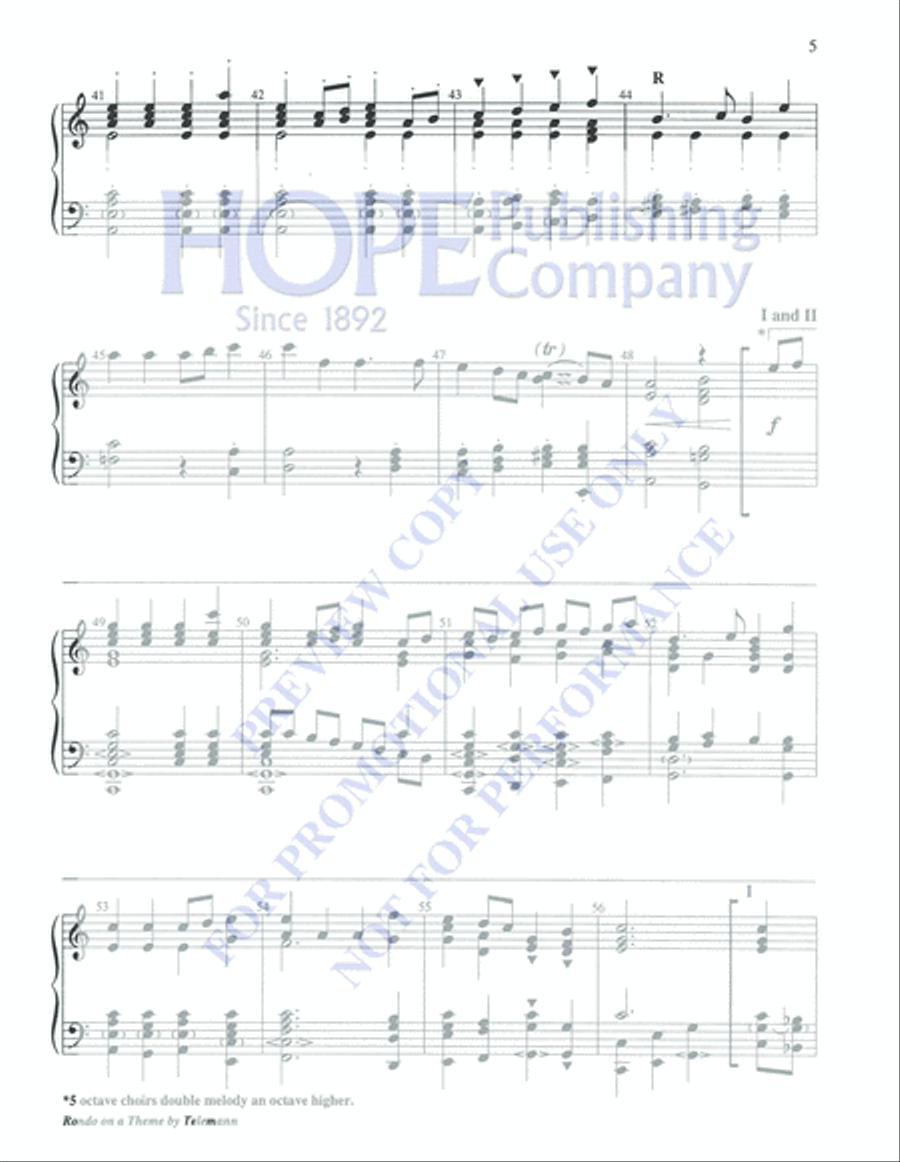 Rondo on a Theme by Telemann 5-Octaves scores gallery preview page 5