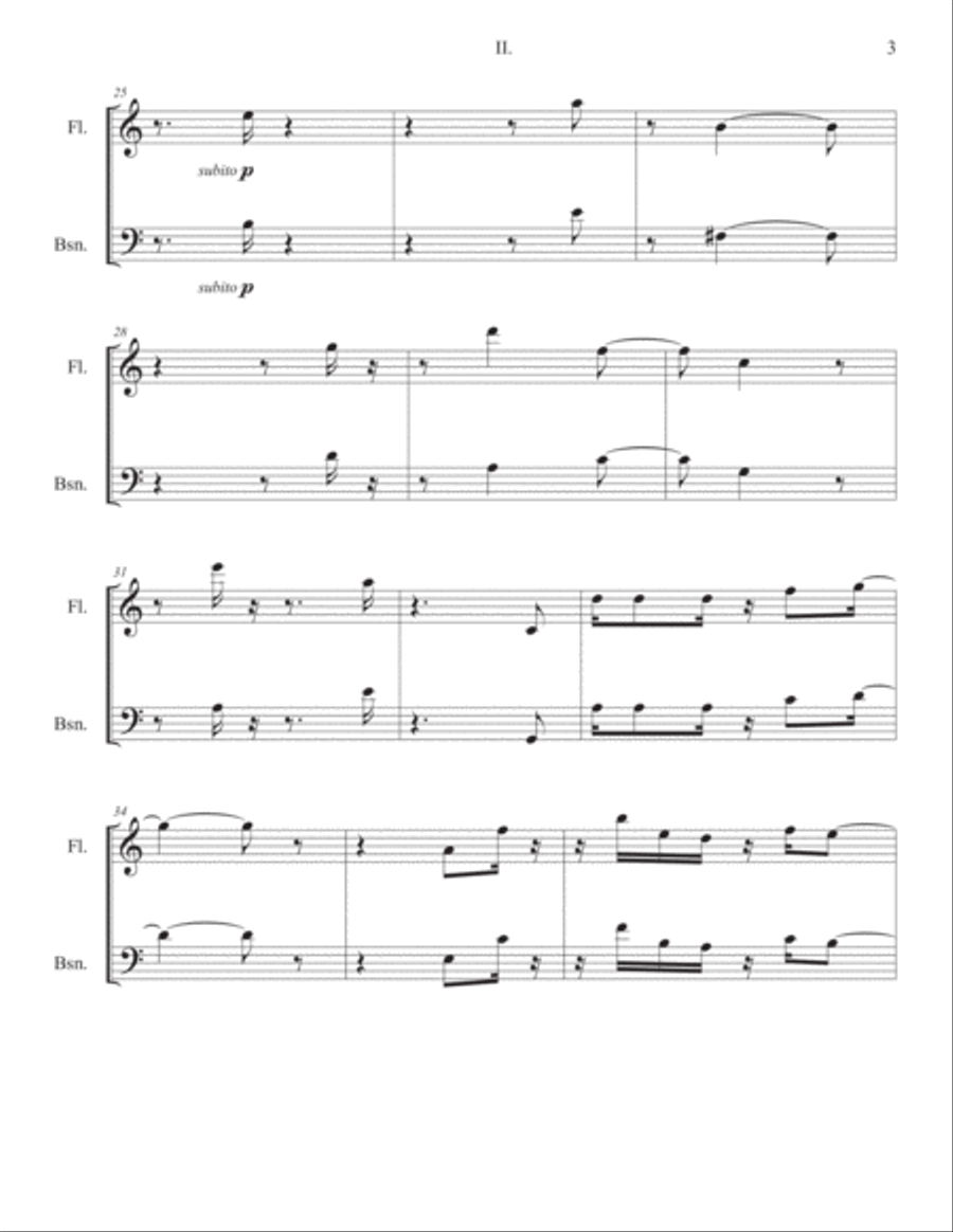 Duo for Flute and Bassoon Woodwind Duet scores gallery preview page 6