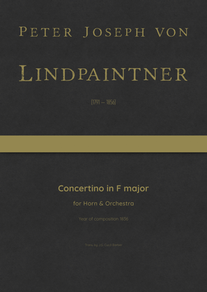 Lindpaintner - Concertino in F major for Horn & Orchestra