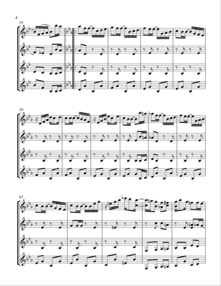 Swipesy Swipesy Woodwind Quartet scores gallery preview page 4
