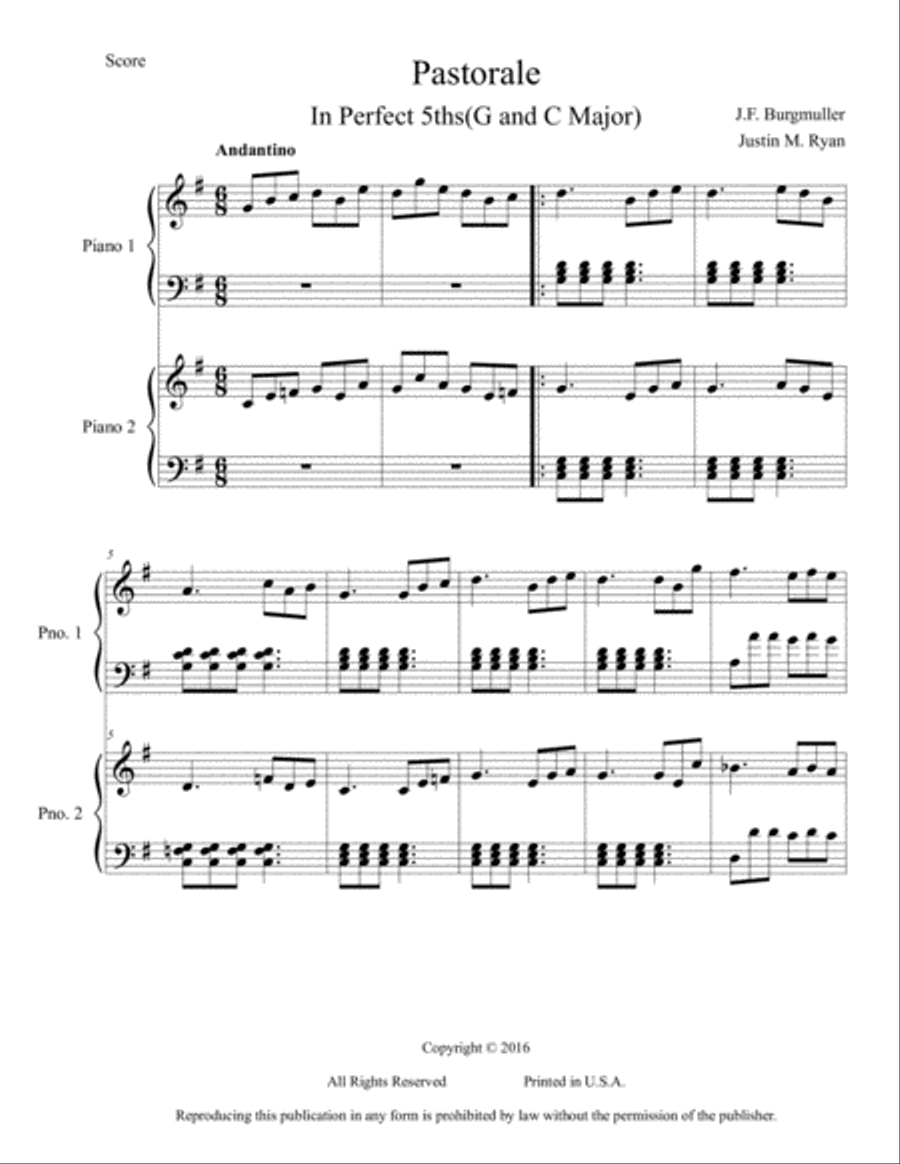 Pastorale Pastorale Piano scores gallery preview page 1