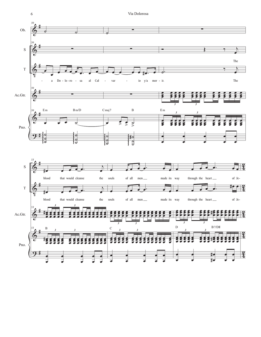 Via Dolorosa Tenor Voice scores gallery preview page 6