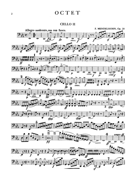 String Octet in E-Flat Major, Op. 20: 2nd Cello