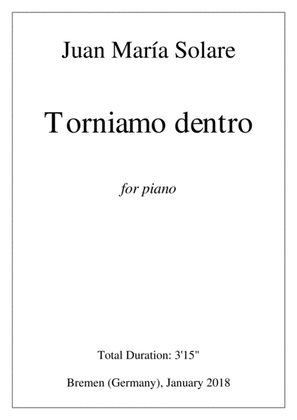 Book cover for Torniamo dentro [piano solo]