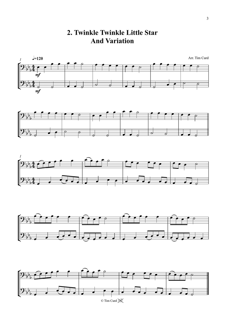 14 Fun Duets For Trombone Trombone Duet scores gallery preview page 3