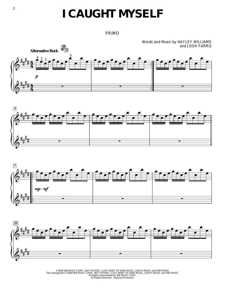 I Caught Myself I Caught Myself Piano Duet scores gallery preview page 2