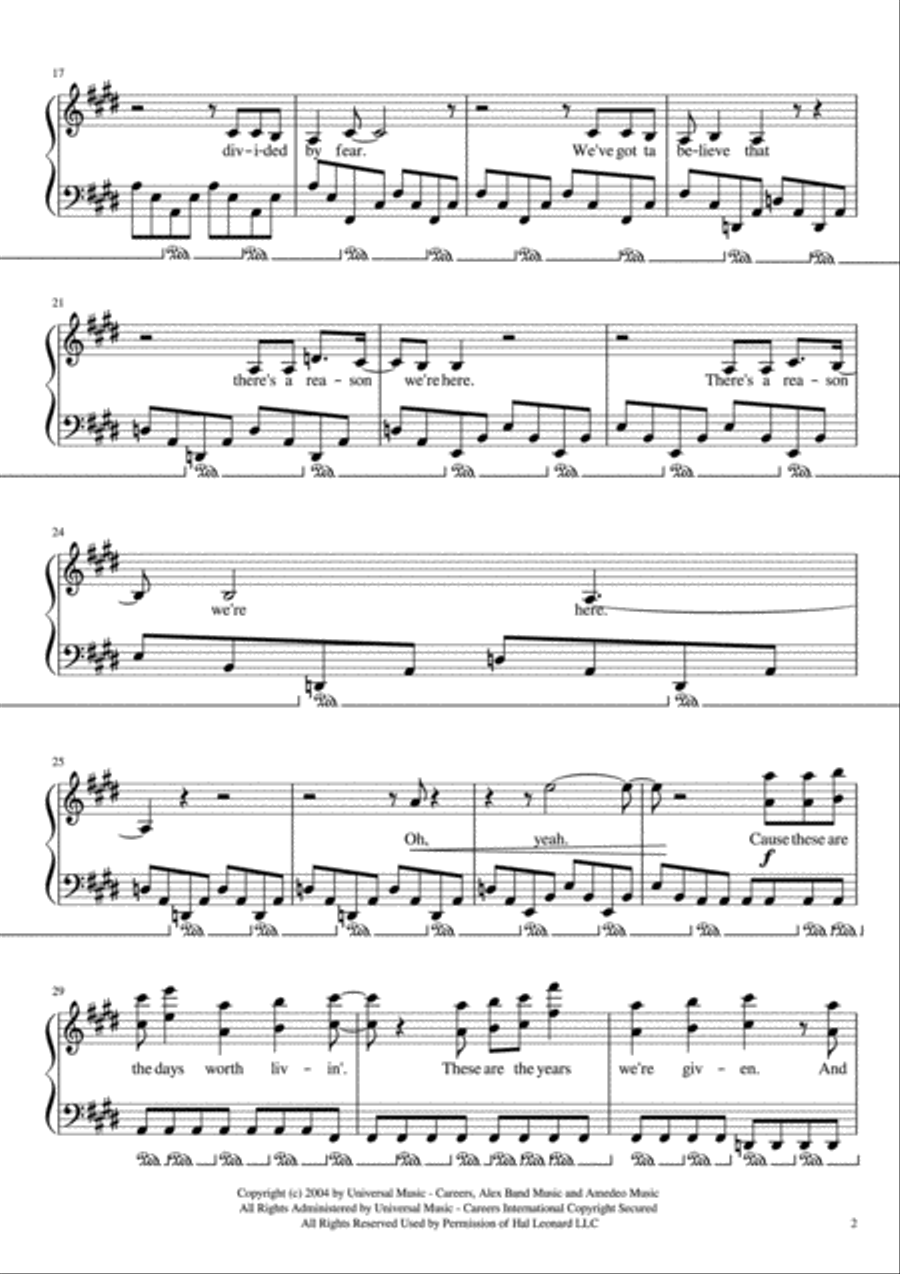 Our Lives Our Lives Voice scores gallery preview page 2