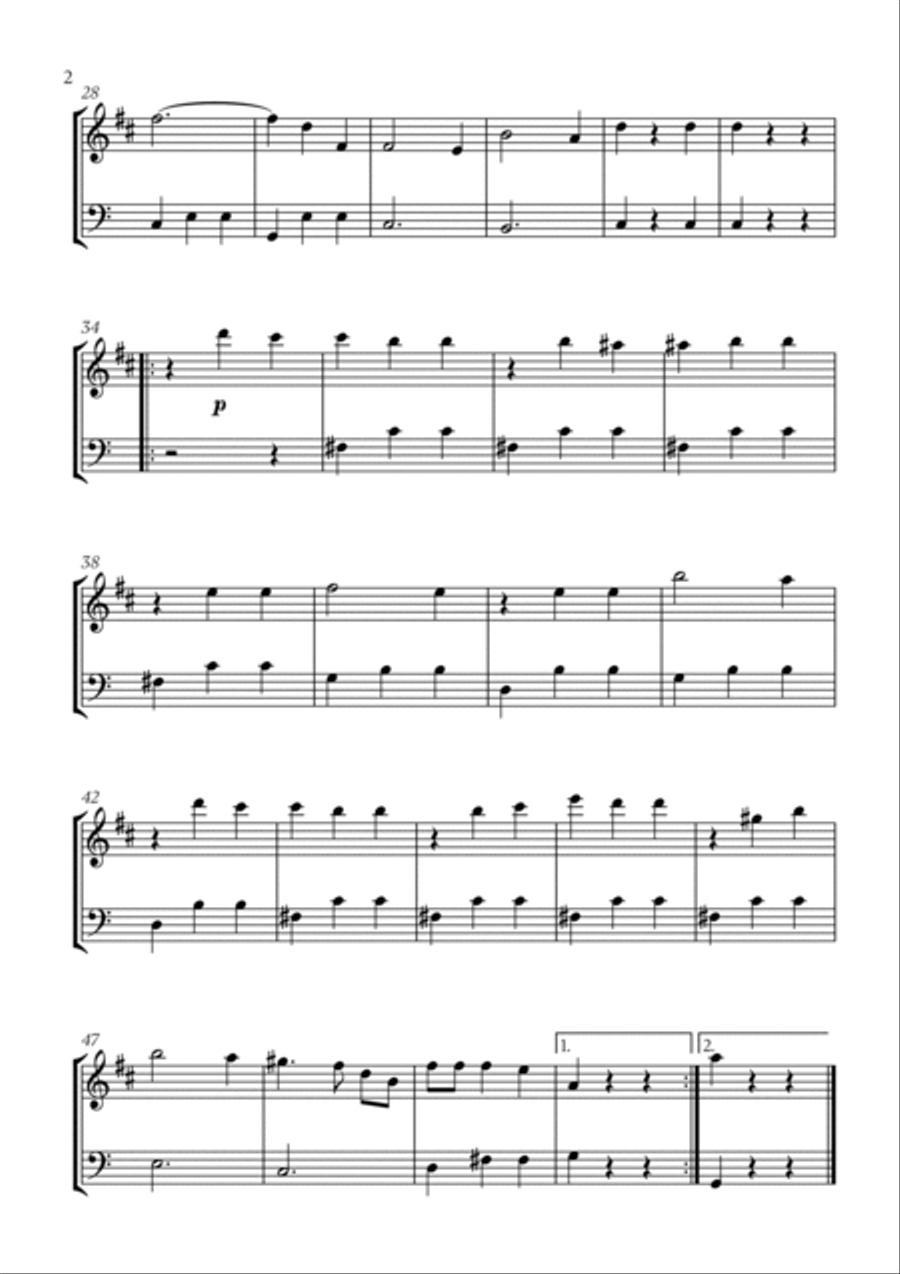 Johann Strauss II - The Blue Danube for Trumpet in Bb and Bassoon Bassoon scores gallery preview page 2
