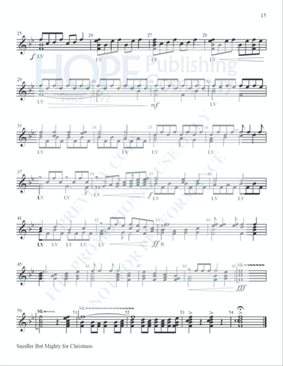 Small-ER But Mighty, Vol. 1 for Christmas Repoducible Handbell Choir scores gallery preview page 16