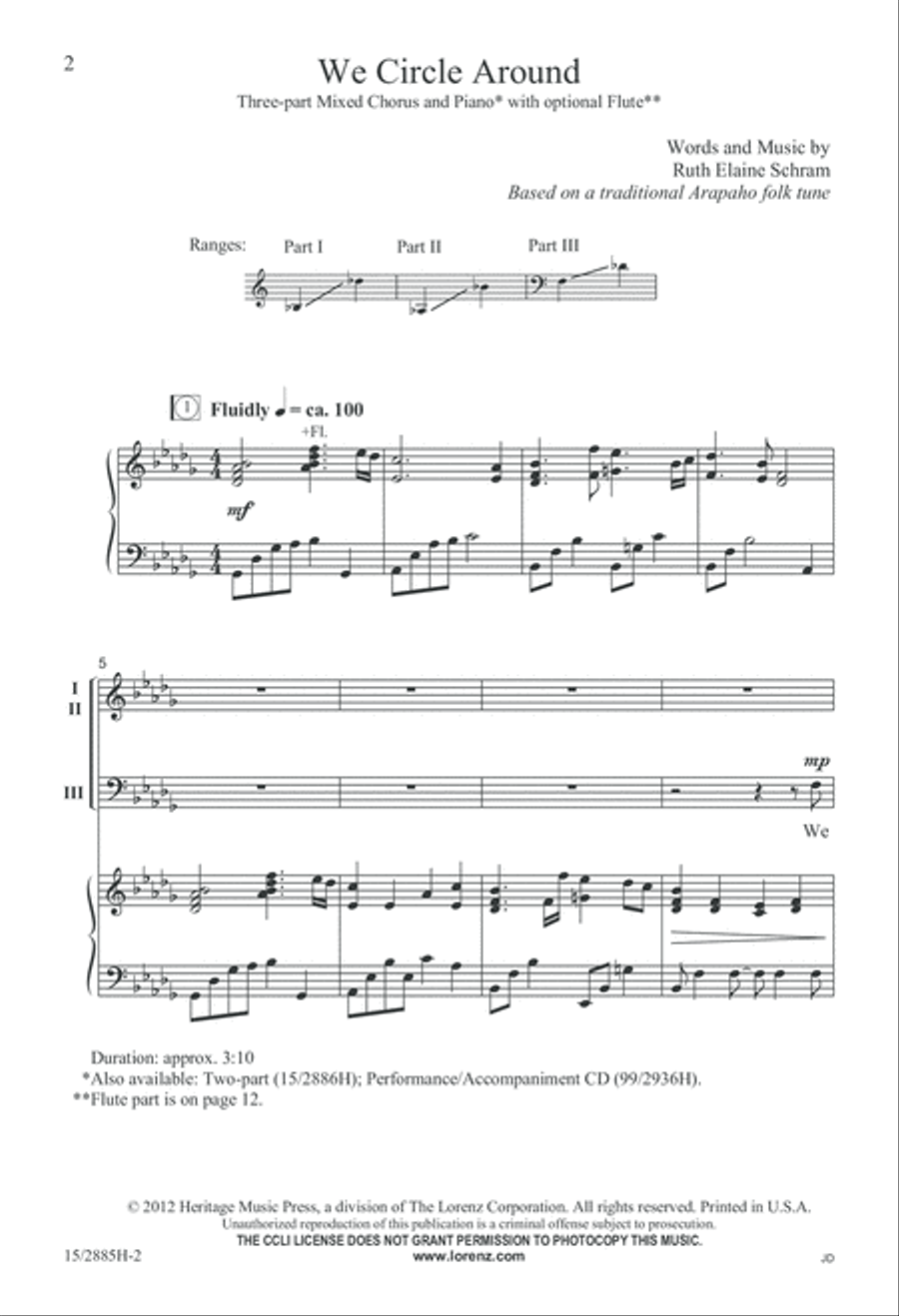 We Circle Around Mixed Choir scores gallery preview page 2