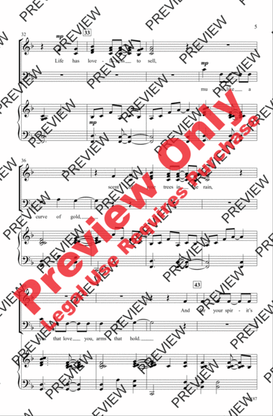 Life Has Loveliness 4-Part scores gallery preview page 5
