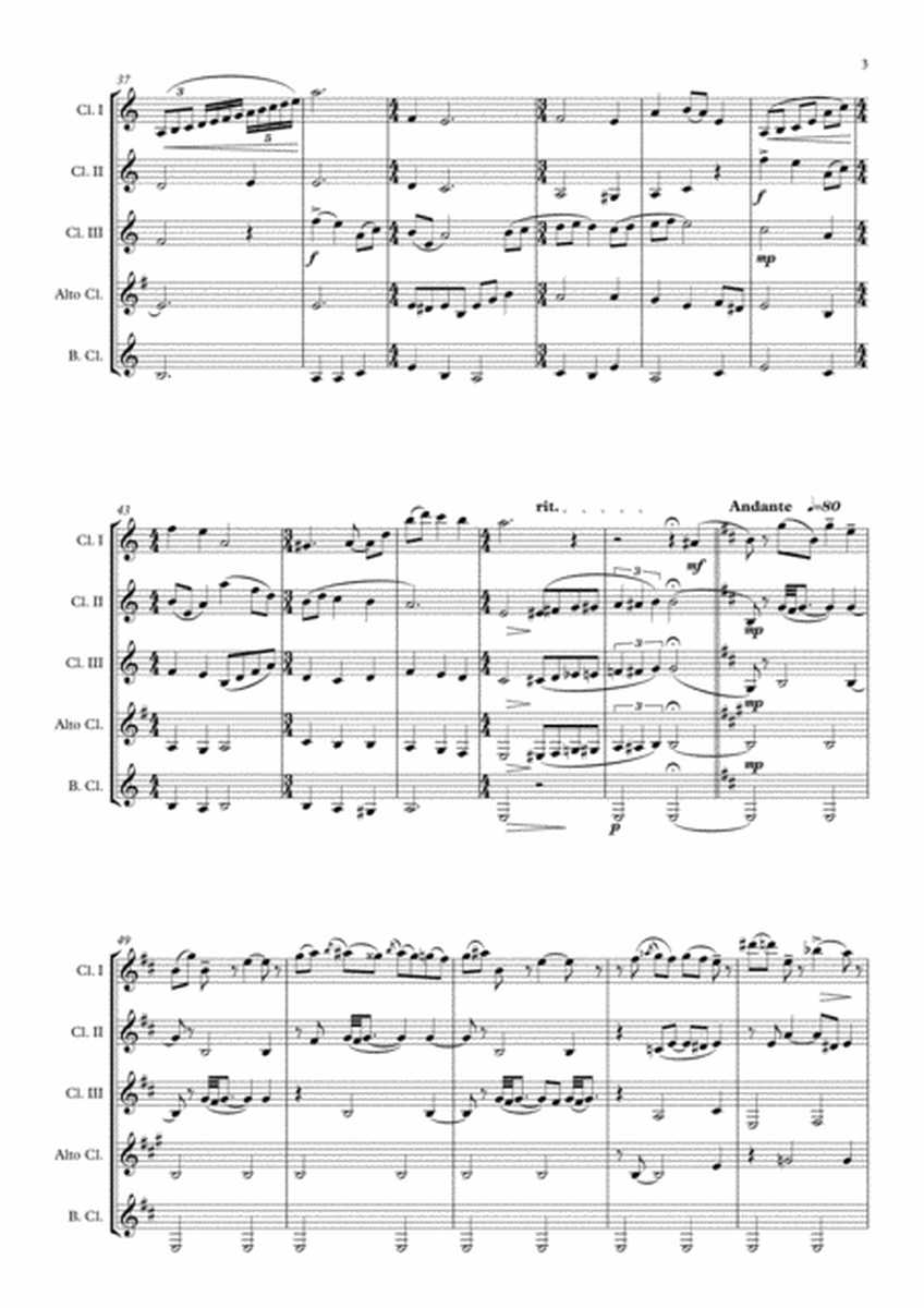 Theme From Schindler's List - Clarinet Quintet