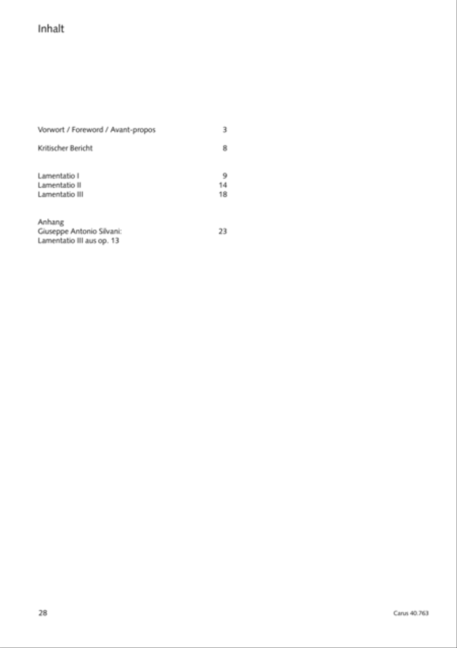 Drei Lamentationen zum Karsamstag Score scores gallery preview page 29