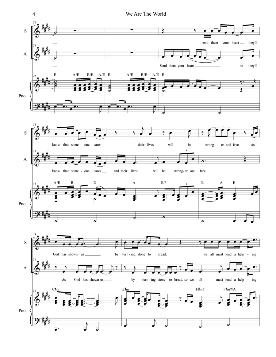 We Are The World SA scores gallery preview page 4