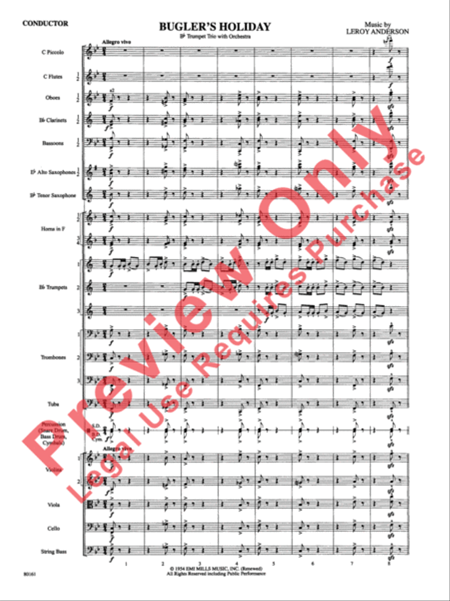 Bugler's Holiday Full Orchestra scores gallery preview page 4