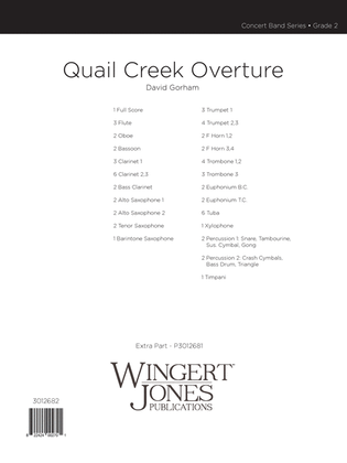 Quail Creek Overture - Full Score