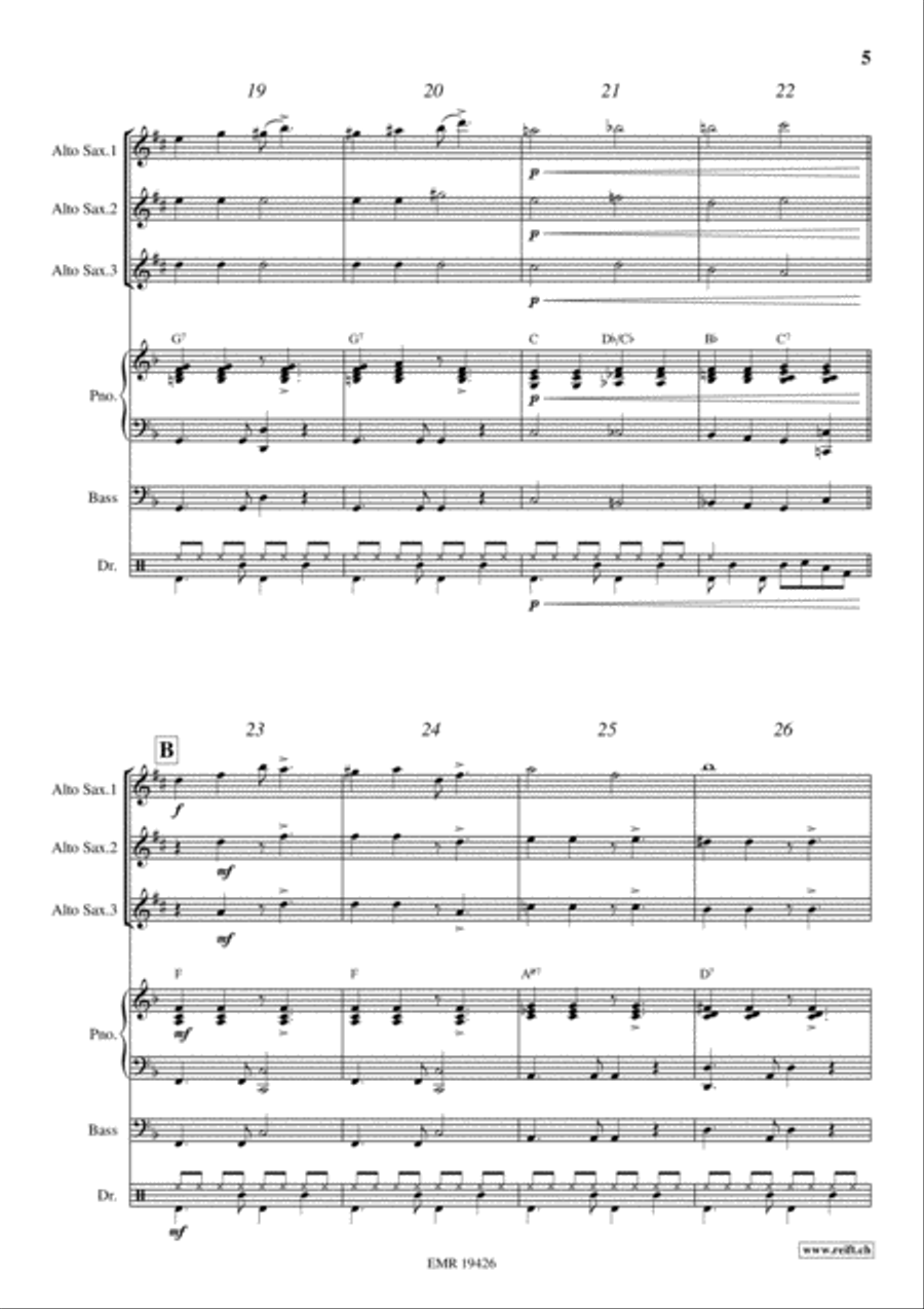 Latino Alto Saxophone scores gallery preview page 5