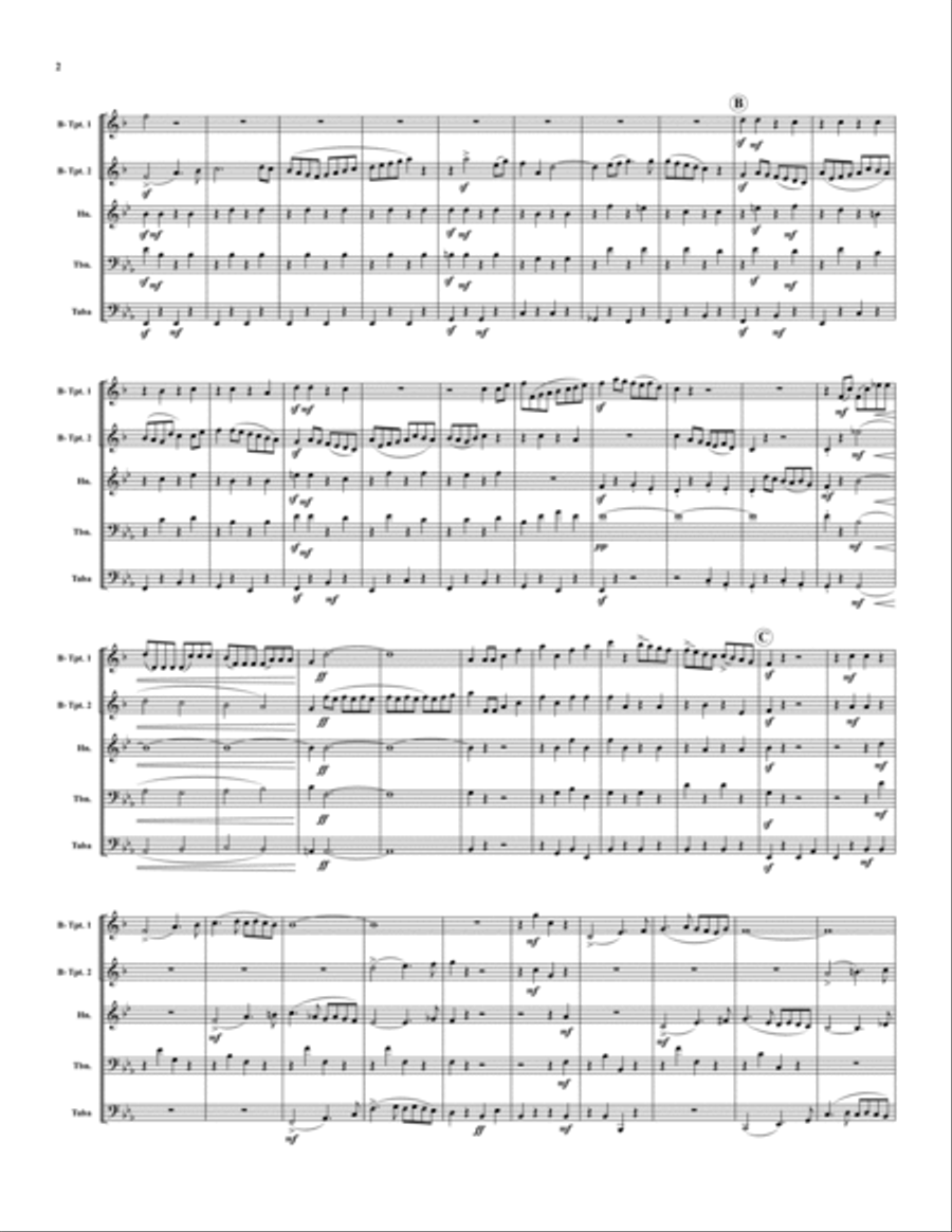 Russlan & Ludmilla Overture Brass Quintet scores gallery preview page 2