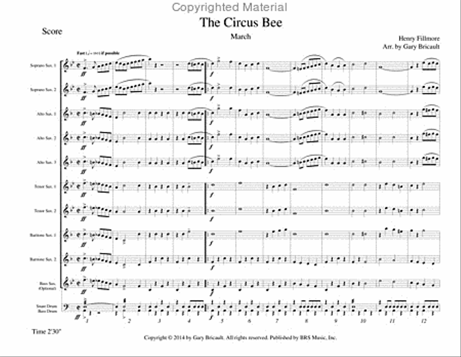 The Circus Bee Saxophone scores gallery preview page 2