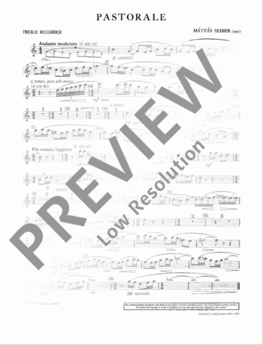 Pastorale Pastorale Alto Recorder scores gallery preview page 8