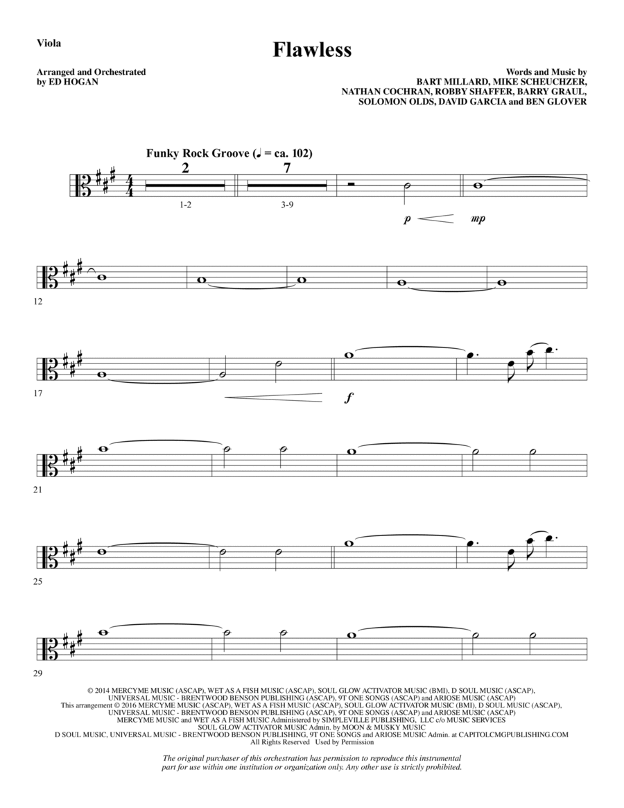 Flawless - Viola Choir scores gallery preview page 1