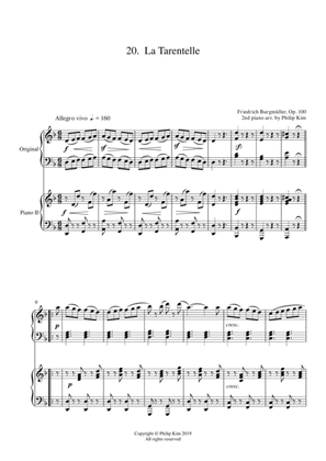 20. La Tarentelle 25 Progressive Studies Opus 100 for 2 pianos Friedrich Burgmüller