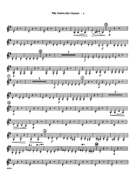 Overture to Cosi Fan Tutte - Eb Contra Alto Clarinet