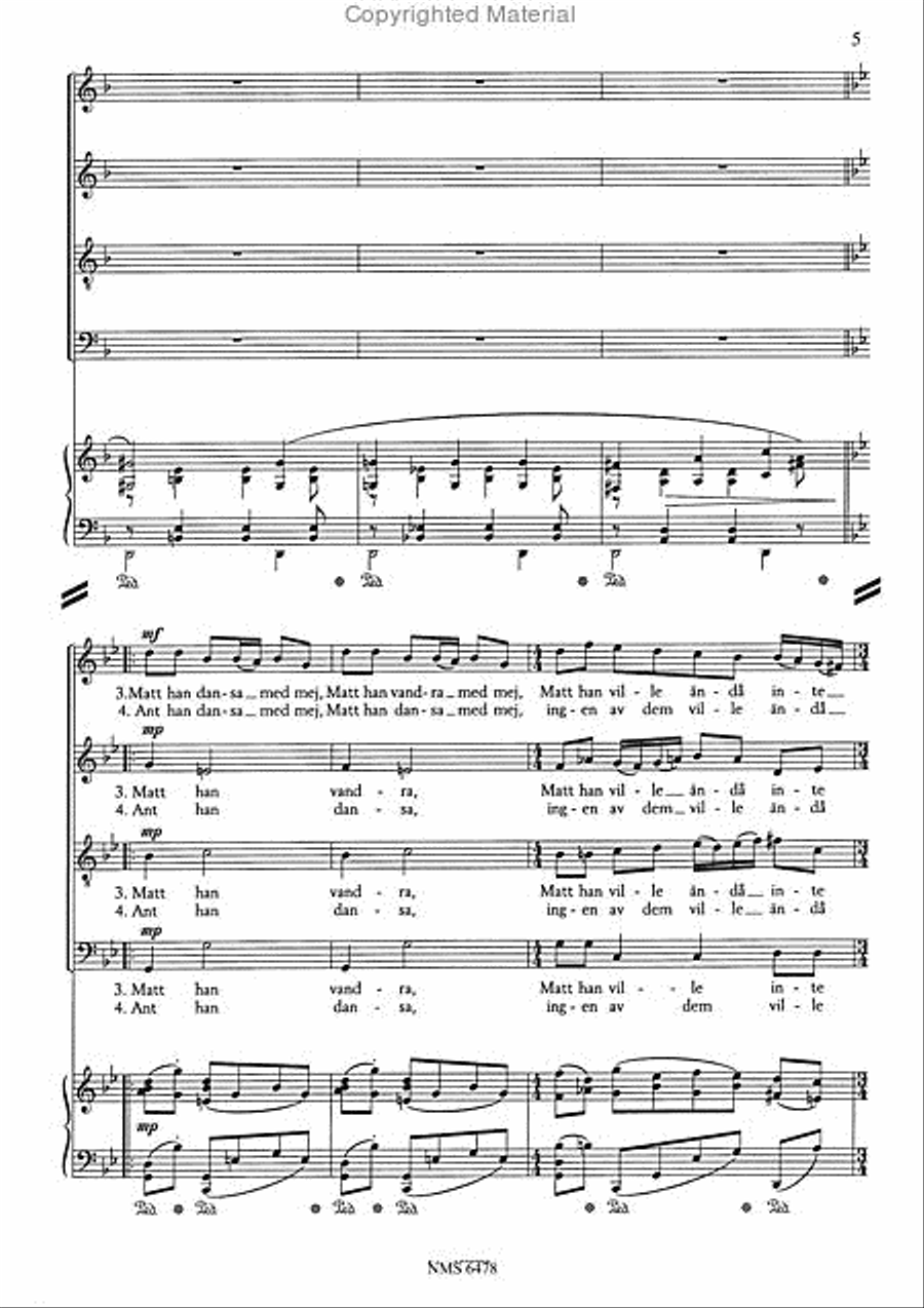 Tvenne folkvisor Tvenne folkvisor 4-Part scores gallery preview page 4