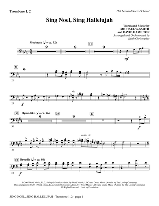 Sing Noel, Sing Hallelujah - Trombone 1 & 2