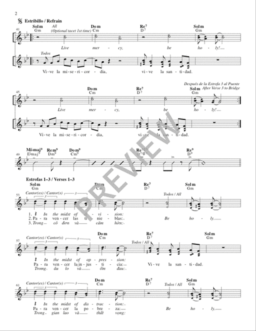 Vive la Misericordia, Vive la Santidad - Guitar edition Guitar scores gallery preview page 3