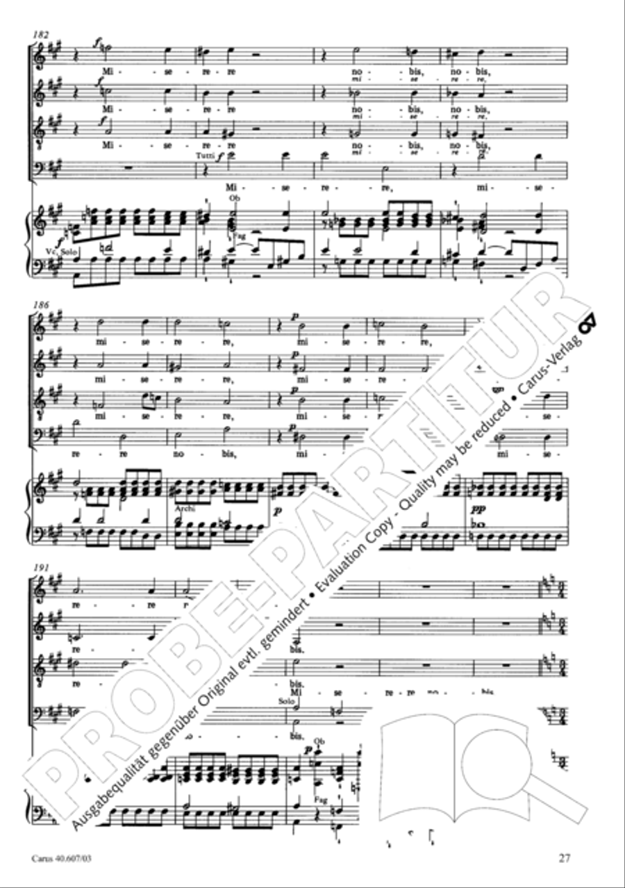 Mass in time of war (Missa in tempore belli) 4-Part scores gallery preview page 34