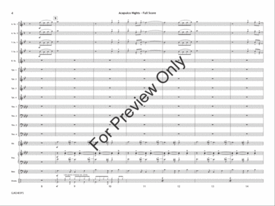 Acapulco Nights Acapulco Nights Jazz Ensemble scores gallery preview page 5