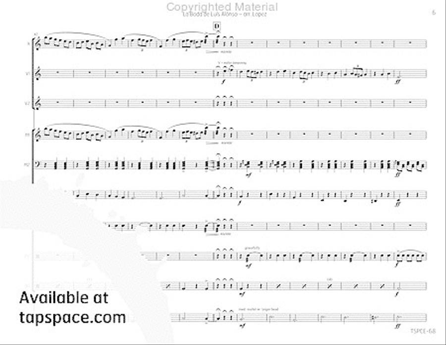 La Boda de Luis Alonso La Boda de Luis Alonso Percussion Ensemble scores gallery preview page 10