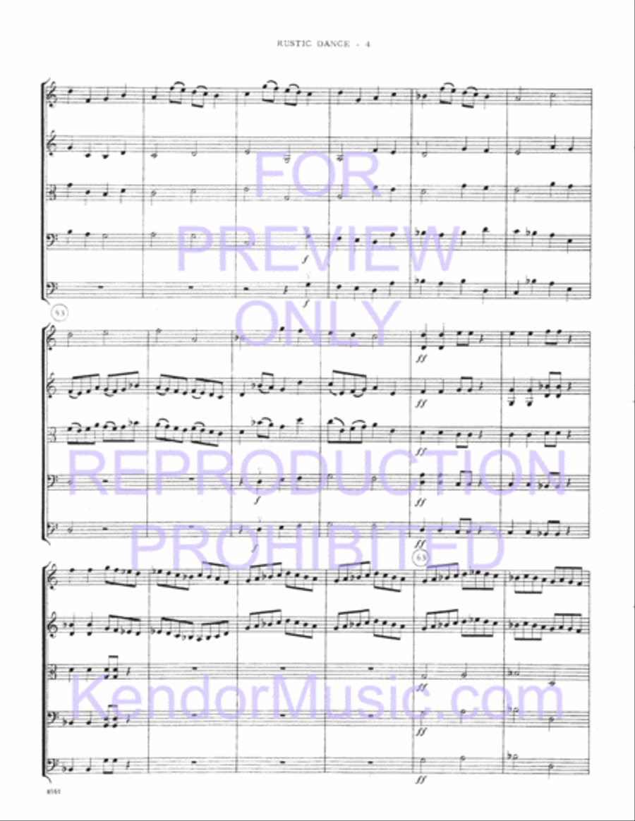 Rustic Dance Rustic Dance String Orchestra scores gallery preview page 6