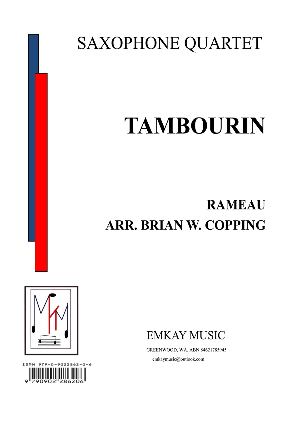 TAMBOURIN - SAXOPHONE QUARTET Saxophone Quartet scores gallery preview page 1