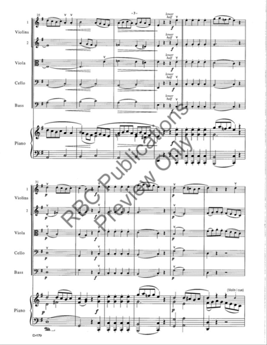 Allegro From Sonata In E Minor K305 String Orchestra scores gallery preview page 6