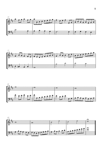 Pachelbel Canon in D • violin & cello duet sheet music image number null